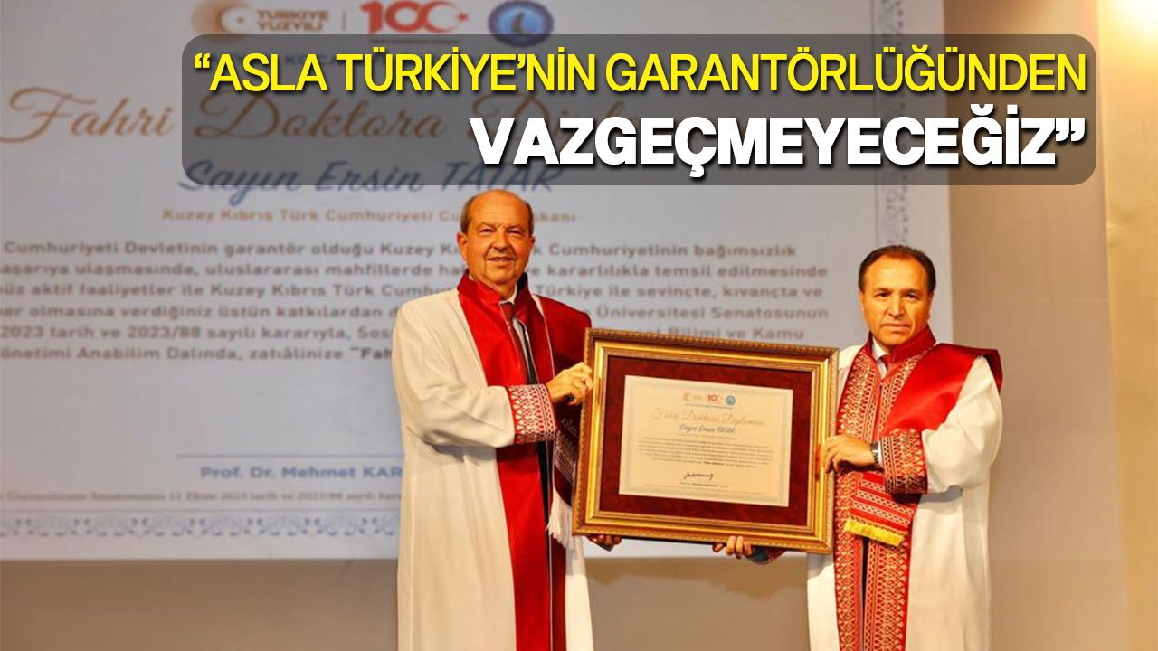 Cumhurbaşkanı Tatar’a Afyonkarahisar’da fahri doktora takdim edildi