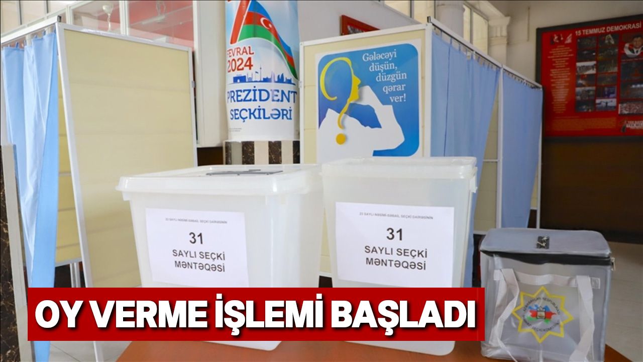 Azerbaycanlılar, 7 yıl Azerbaycan'ı yönetecek yeni cumhurbaşkanını seçmek için oy kullanıyor
