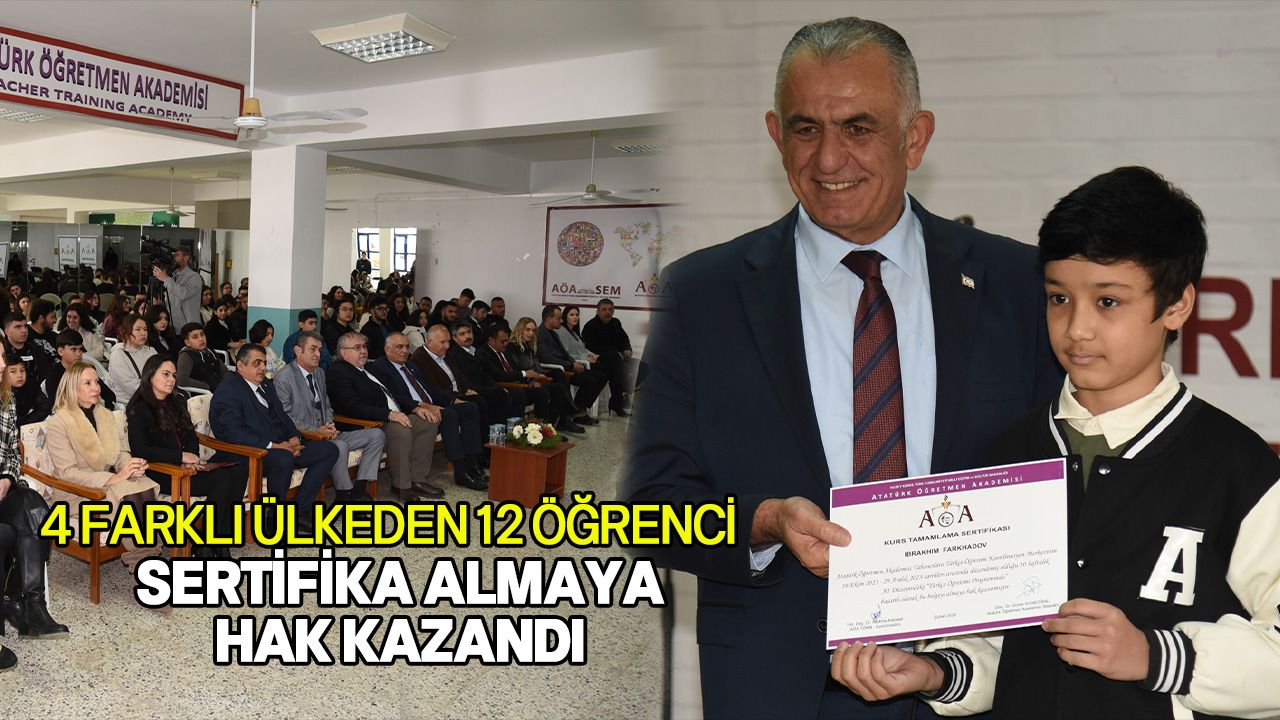 Yabancılara Türkçe Öğretimi Kursu’nu başarıyla tamamlayan öğrencilere sertifikaları verildi