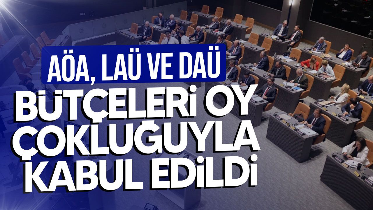 AÖA, LAÜ ve DAÜ Bütçeleri Meclis’ten Geçti