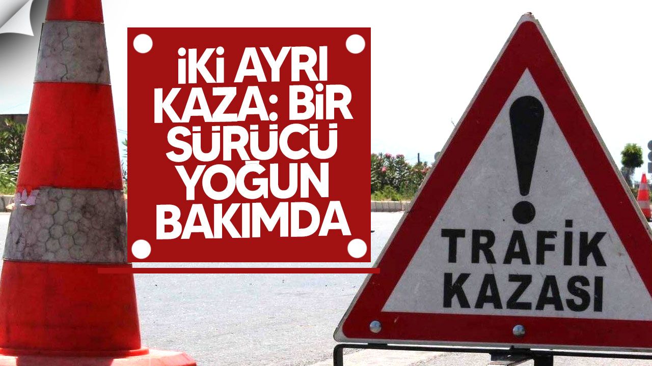 Lefkoşa–Güzelyurt Yolu'nda iki farklı maddi hasarlı kaza: 1 kişi yoğun bakımda!