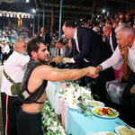 ztürkler, Türk Dünyası Uluslararası Aba Güreşi Turnuvası finallerini izledi