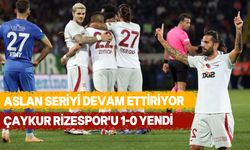 Galatasaray, deplasmanda Çaykur Rizespor'u mağlup ederek liderliği aldı
