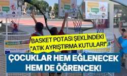 İlkokullara Basket Potası şeklindeki “Atık Ayrıştırma Kutuları” kazandırıldı
