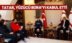 Kıbrıslı Türk yüzücü Bora, Cumhurbaşkanı Tatar ile görüştü