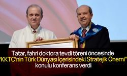 Cumhurbaşkanı Ersin Tatar’a uluslararası ilişkiler alanında fahri doktora tevdi edildi