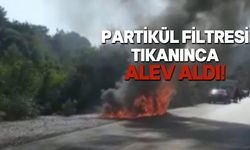 Girne - Lefkoşa Anayolu'nda araç yangını!