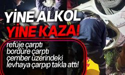 Lefkoşa-Haspolat anayolunda alkollü sürücü aracıyla takla attı: 2 yaralı