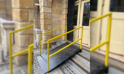 Posta binasına engelli rampası yapıldı