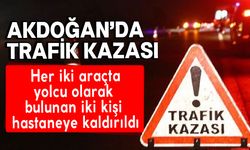 Akdoğan'da trafik kazası: 2 yaralı!