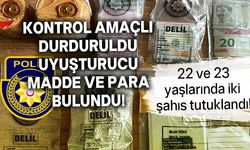 Girne'de kontrol maksatlı durdurulan araçta uyuşturucu ve para yakalandı!
