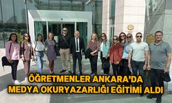 11 kişilik öğretmen heyeti eğitim için Ankara'ya gitti