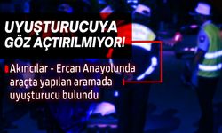 Akıncılar - Ercan Anayolunda araçta yapılan aramada uyuşturucu bulundu!