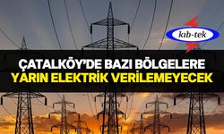 Çatalköy Sınır Sokak ve civarına yarın elektrik verilemeyecek