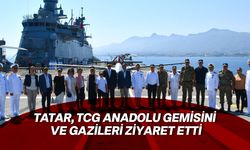 Cumhurbaşkanı Tatar, TCG ANADOLU gemisini ziyaret etti