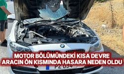 Girne-Lefkoşa Anayolu'nda araç yangını!