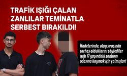 Trafik ışığını çalan 3 zanlı olay sırasında sarhoş olduklarını söyledi!