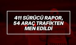 Ülke genelindeki trafik denetimlerinde 411 sürücü rapor edildi