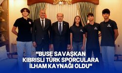 Cumhurbaşkanı Tatar, Hentbol Federasyonu Başkanı Arıkan, antrenör ve sporcuları kabul etti