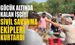 Dereboyu - Metehan yolu çalışmalarında bir işçi göcük altında kaldı