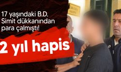 17 yaşındaki genç hırsızlık suçundan 2 yıl hapse çarptırıldı!