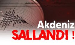 Akdeniz'de 4,2 büyüklüğünde deprem meydana geldi!