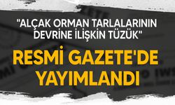 “Alçak Orman Tarlalarının Devrine İlişkin Tüzük" Resmi Gazete’de yayımlandı