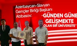 Azerbaycan-Slavyan Gençler Birliği Başkanı Dünya Barış Üniversitesini ziyaret etti