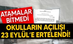 Okulların açılma tarihi ertelendi: 23 Eylül'de açılacak!