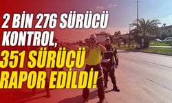 Trafik denetimlerinde 351 sürücü rapor edildi