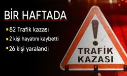 1 Haftada 82 trafik kazası meydana geldi