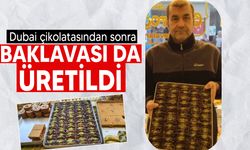 Edirne'de Dubai baklavası yapıldı