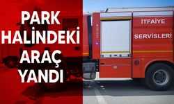 Edremit'te park halinde araç yandı