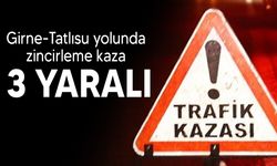 Girne-Tatlısu yolunda dikkatsizlik zincirleme kazaya neden oldu