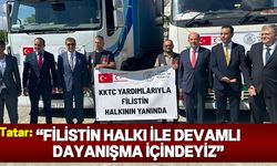 KKTC'den Gazze'ye insani yardım taşıyan 2 tır gönderildi