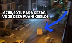 Tehlikeli sürüş yapan araç sürücüsü Girne trafik ekipleri tarafından rapor edildi