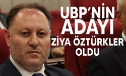 UBP Meclis Başkanlığı için Ziya Öztürkler'i önerdi