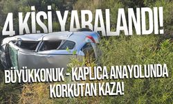 Büyükkonuk - Kaplıca anayolunda trafik kazasında 4 kişi yaralandı!