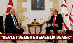 Cumhurbaşkanı Tatar, İyi Parti Uluslararası İlişkiler Başkanı ve heyetini kabul etti