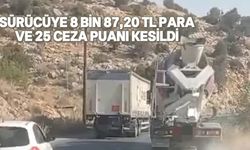 Girne - Değirmenlik anayolunda araç geçen beton mikseri kamyon sürücüsü rapor edildi