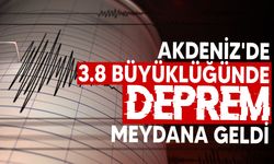 Akdeniz'de 3.8 büyüklüğünde deprem