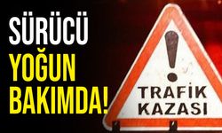 Akdoğan-Yiğitler Anayolu’nda trafik kazası meydana geldi: Sürücü ağır yaralandı