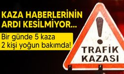 Bir günde 5 ayrı trafik kazası meydana geldi!