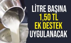 Çiğ süte ek destek uygulanacak