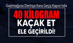 Gazimağusa’da Derinya Kara Geçiş Kapısı’nda 40 kilogram kaçak et ele geçirildi