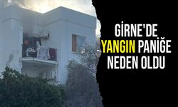 Girne'de apartman yangını paniği yaşandı