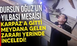 İçişleri Bakanı Dursun Oğuz, Karpaz'da meydana gelen hasarları yerinde inceledi!