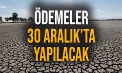 Kuraklık ödemeleri 30 Aralık’ta yapılacak