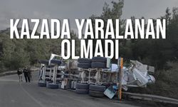 Tatlısu-Geçitkale Anayolu’nda beton mikseri devrildi!