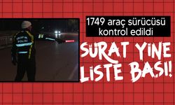 Ülke genelinde trafik denetimi: 1749 araç sürücüsü kontrol edildi